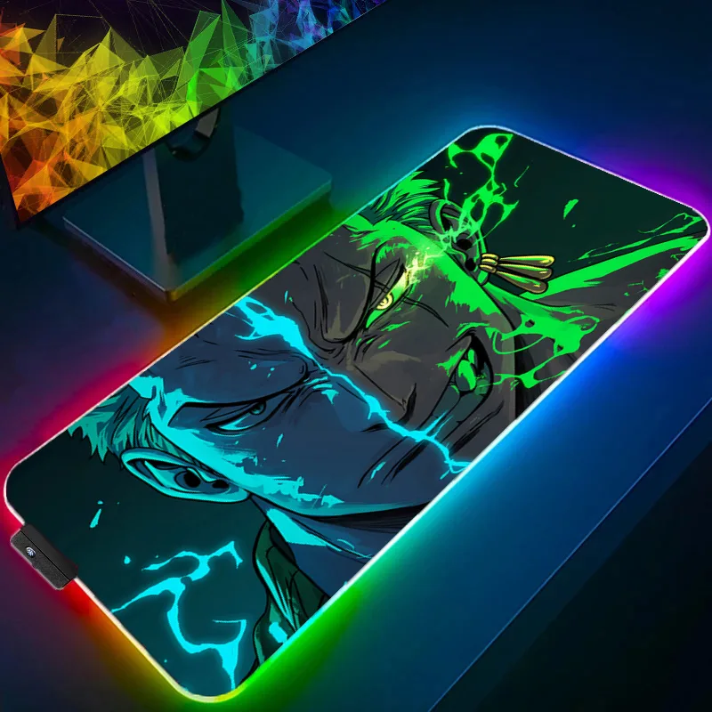 Tech Gaming Accessories - 원피스 조로 마우스 패드 RGB 게임