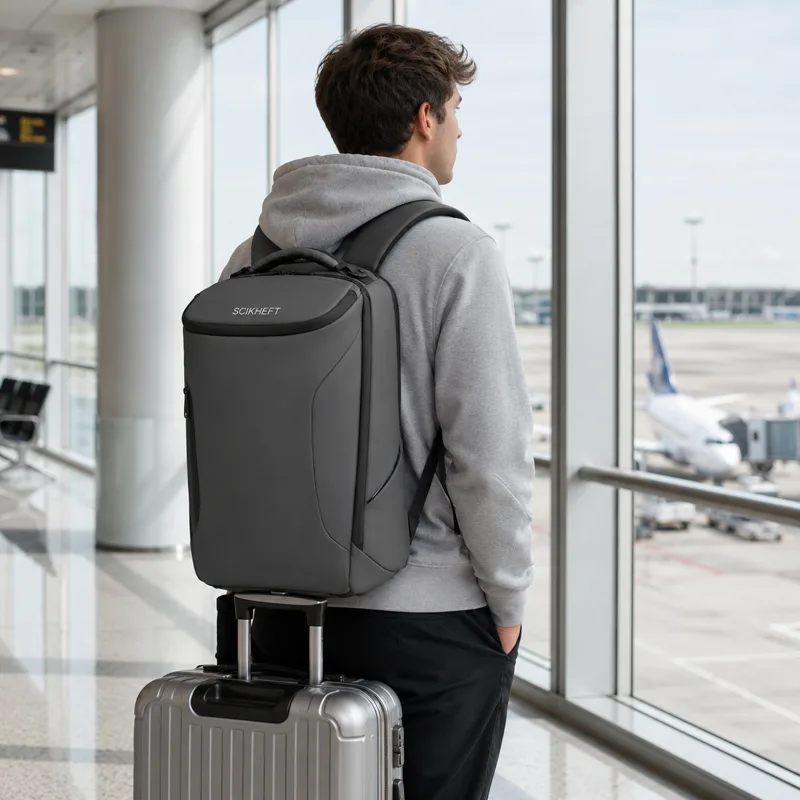 Tech Accessories Travel - 1개 인체공학적 통근용 백팩, 가슴 버클과
