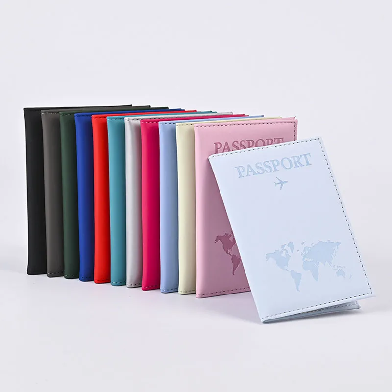 Tech Accessories Travel - 연인 세계지도 여권 커버 핫 스탬핑