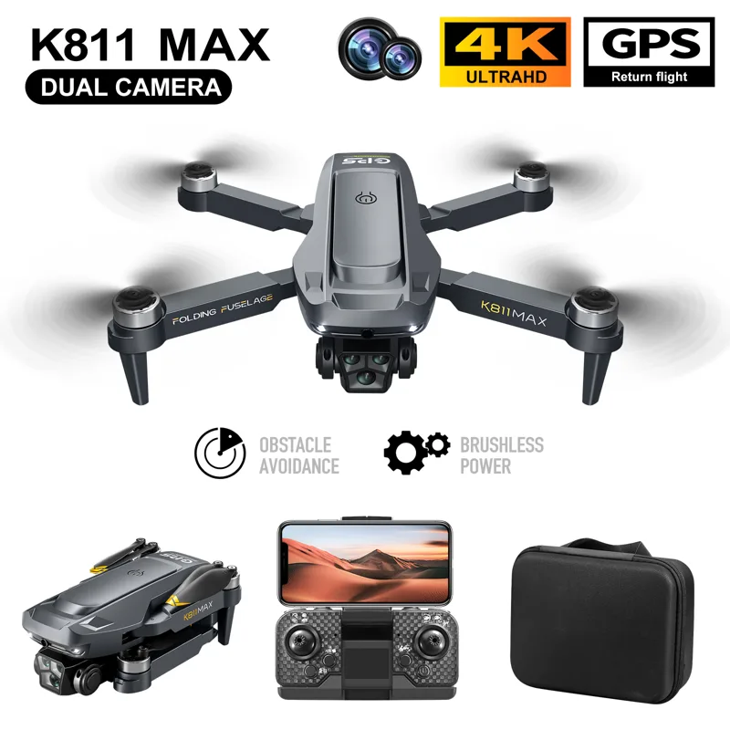 Tech Accessories Gifts - K811MAX 쿼드콥터 드론: 브러시리스, GPS, 자동