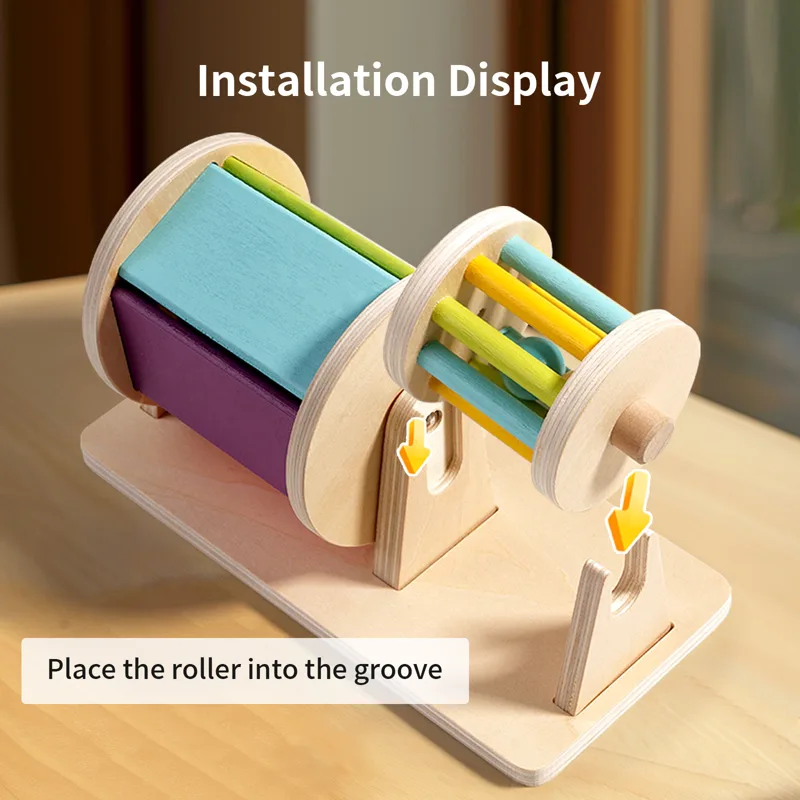 나무 몬테소리 컬러 롤링 드럼 장난감 거울 회전 퍼즐  - Tech Accessories Gifts 리뷰 및 가격