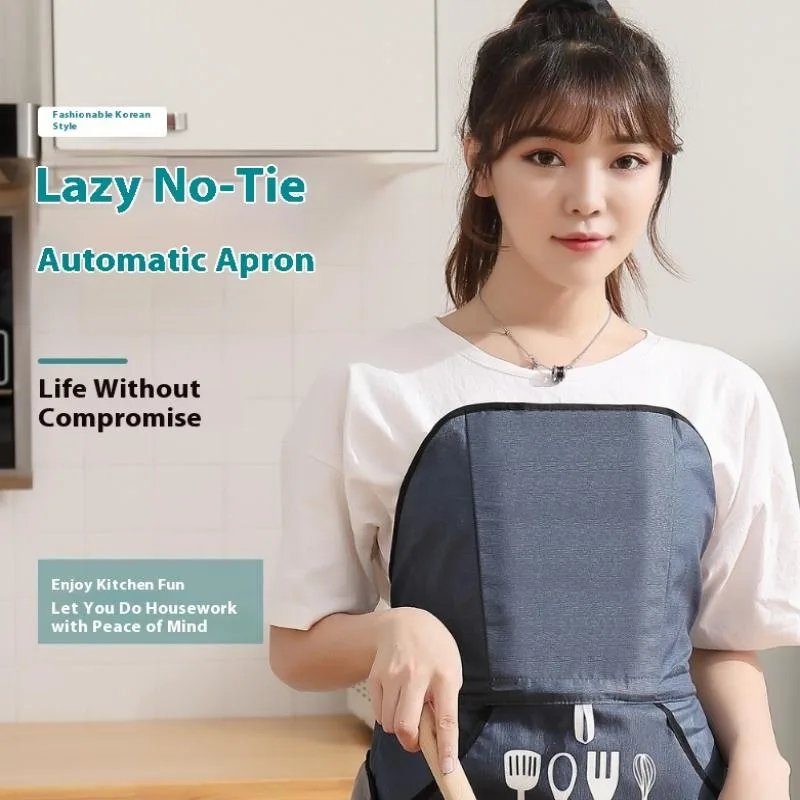 한국 스타일 자동 노타이 앞치마 방수 오일 방지 기술  - Tech Accessories Logo 리뷰 및 가격