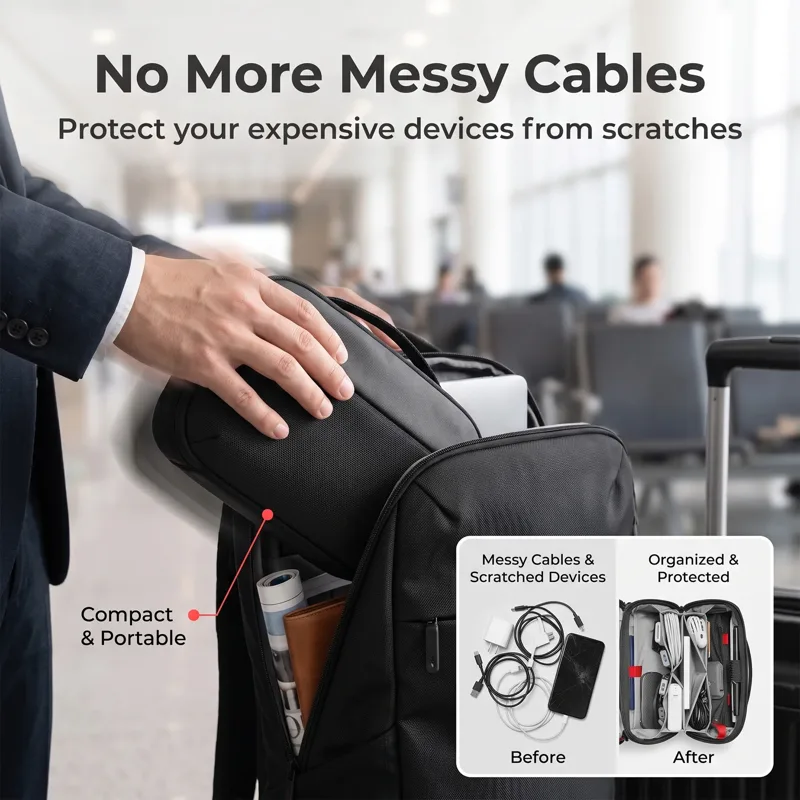 여행용 테크 오거나이저 파우치, 방수 다용도 전자제품  - Tech Accessories Travel 리뷰 및 가격