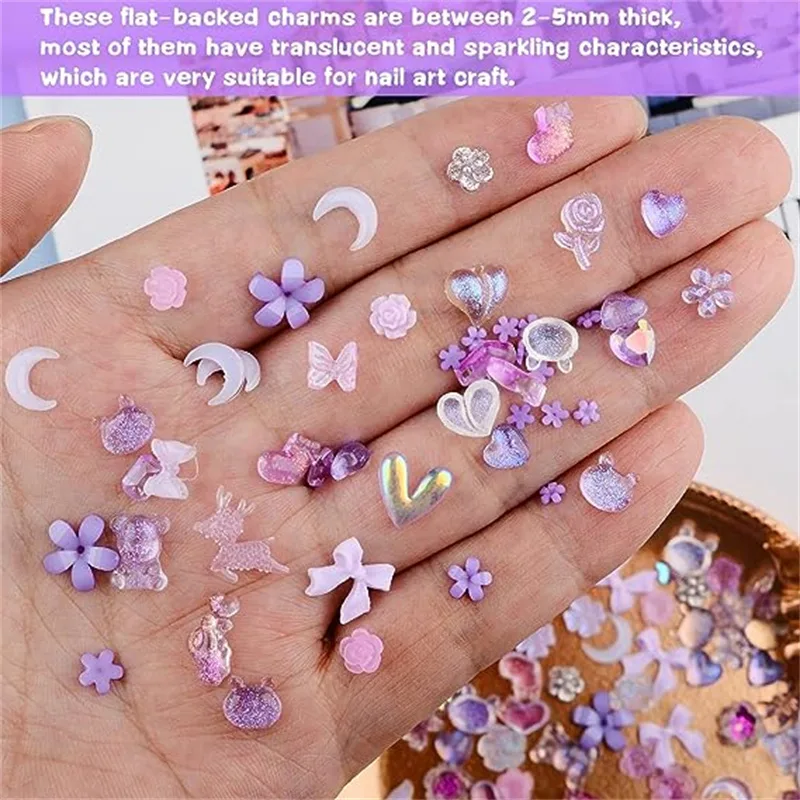 50pcs Kawaii 수지 네일 매력 라인 석 캔디  - Trending Tech Accessories 리뷰 및 가격