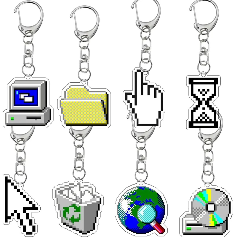 창의적인 양면 인쇄 레트로 픽셀 아트 Y2K 감성 빈티 - Tech Accessories Icon 리뷰 및 가격